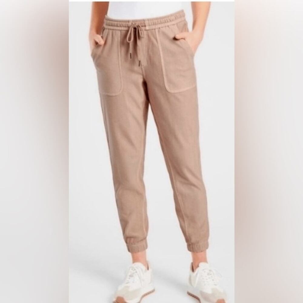 Athleta Farallon Jogger Silt Taupe High Rise Pull On Pants 8 Tall
